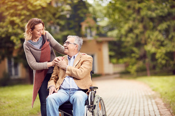 elderly man on wheelchair